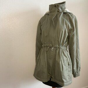Hooded Utility Jacket Green Size XL